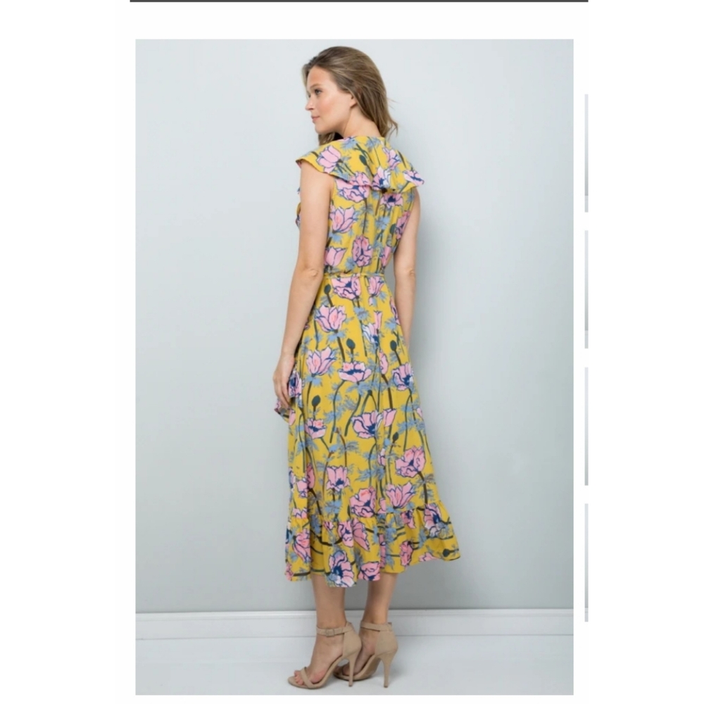 Floral Print Ruffle Dress - Picture 5 of 5